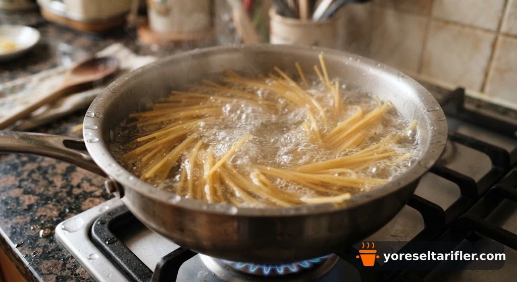10 Dakikada Vegan Spagetti Tarifi — Adım 1