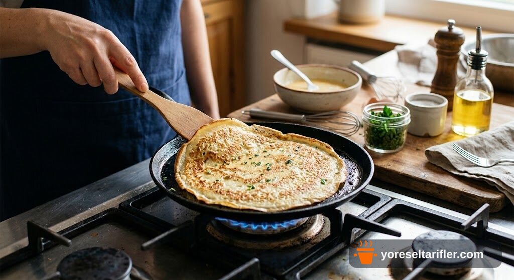 2 Kişilik Yumurtalı Unlu Krep Tarifi — Adım 4