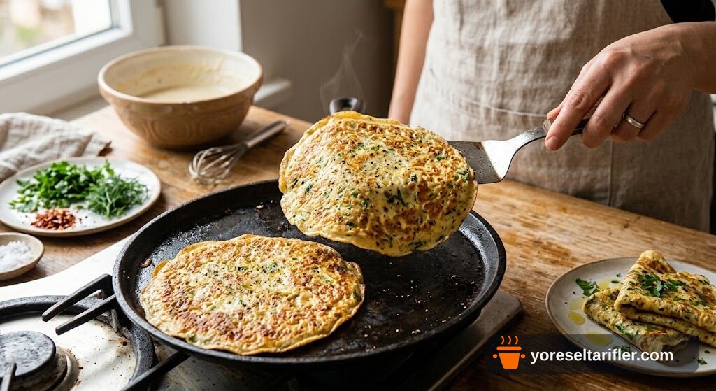 2 Kişilik Yumurtalı Unlu Krep Tarifi — Adım 6