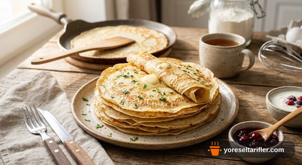 2 Kişilik Yumurtalı Unlu Krep Tarifi — Adım 7