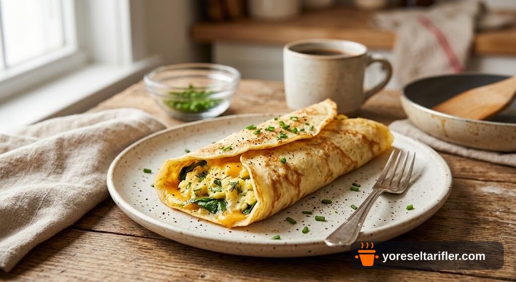 2 Kişilik Yumurtalı Unlu Krep Tarifi — Adım 8