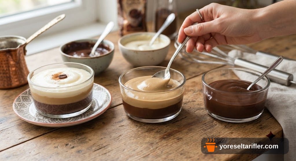 3 Renkli Türk Kahveli Puding Tarifi — Adım 5