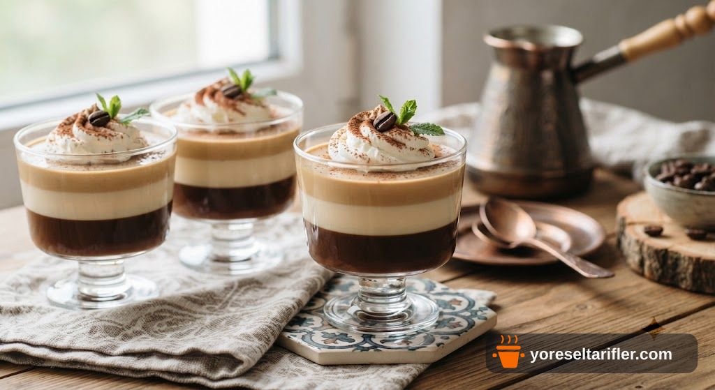 3 Renkli Türk Kahveli Puding Tarifi — Adım 6