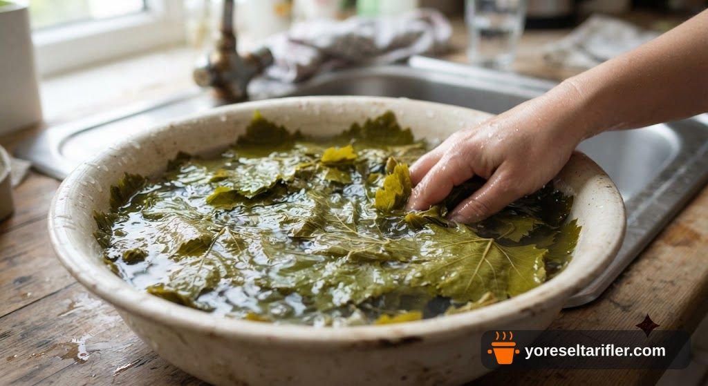 Acılı Ekşili İncecik Adana Yaprak Sarması Tarifi — Adım 1