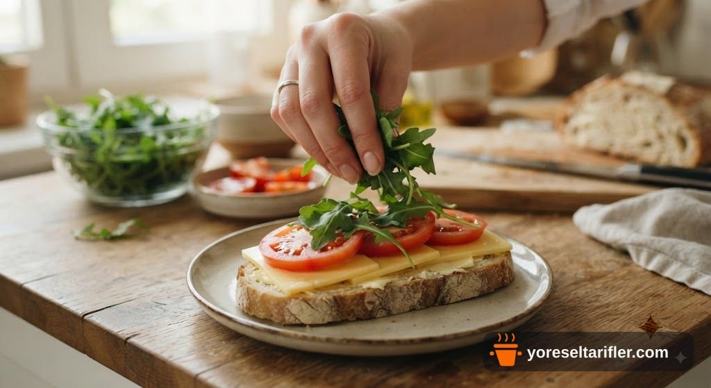 Açma Sandviç Hindi Füme ve Peynirli Tarifi — Adım 5