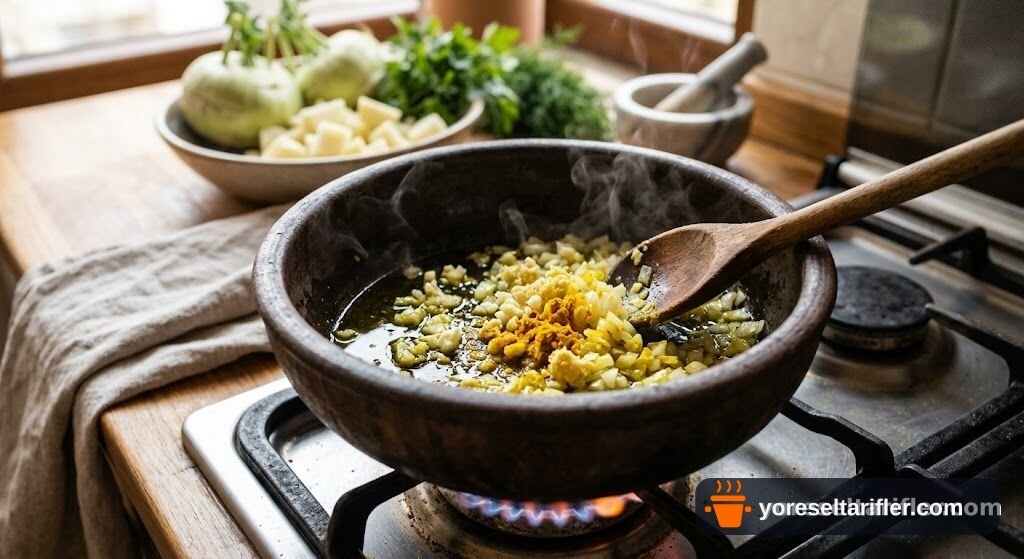 Alabaş (Kohlrabi) Çorbası Tarifi — Adım 2