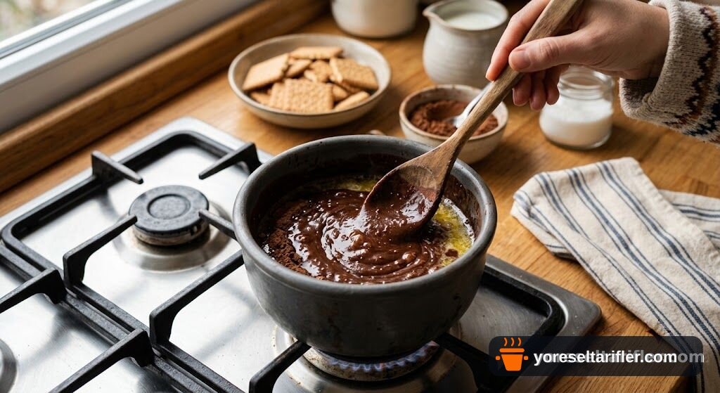 Anne Usulü Mozaik Pasta Tarifi — Adım 1