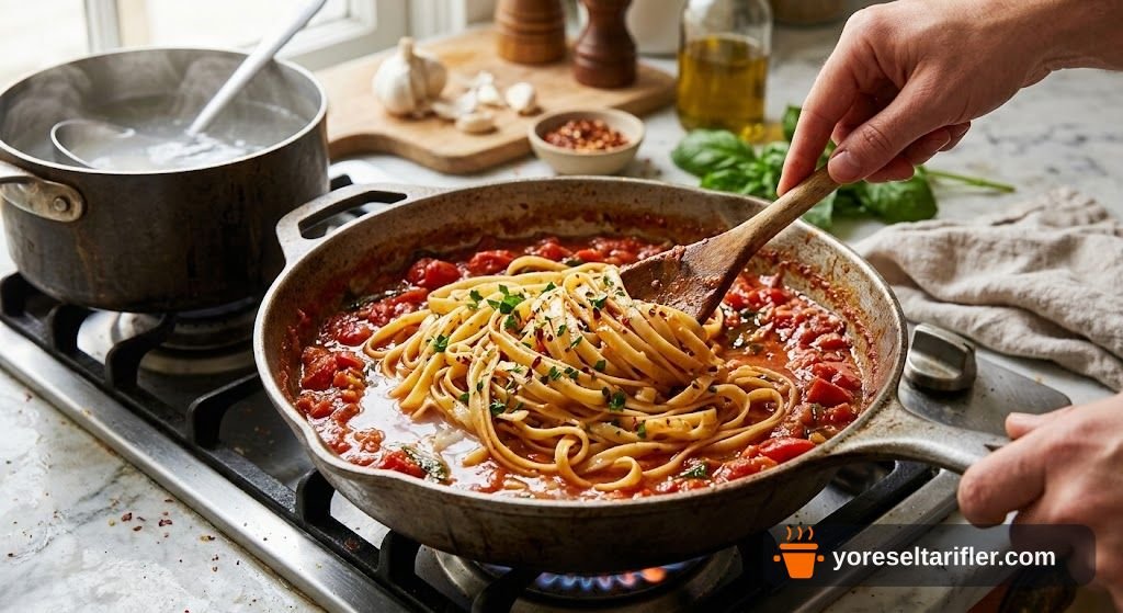 Arabiatta Soslu Fettuccine (Acılı İtalyan) — Adım 5