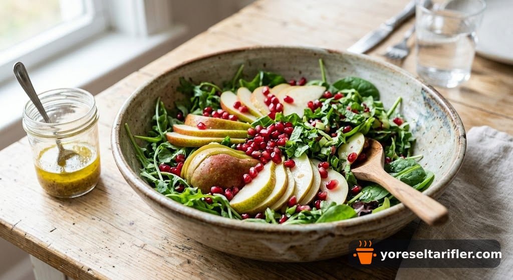 Armut ve Narlı Yeşillik Salatası Tarifi — Adım 5