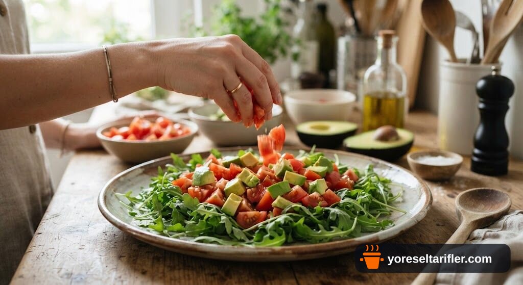 Avokado ve Roka Salatası Tarifi — Adım 4