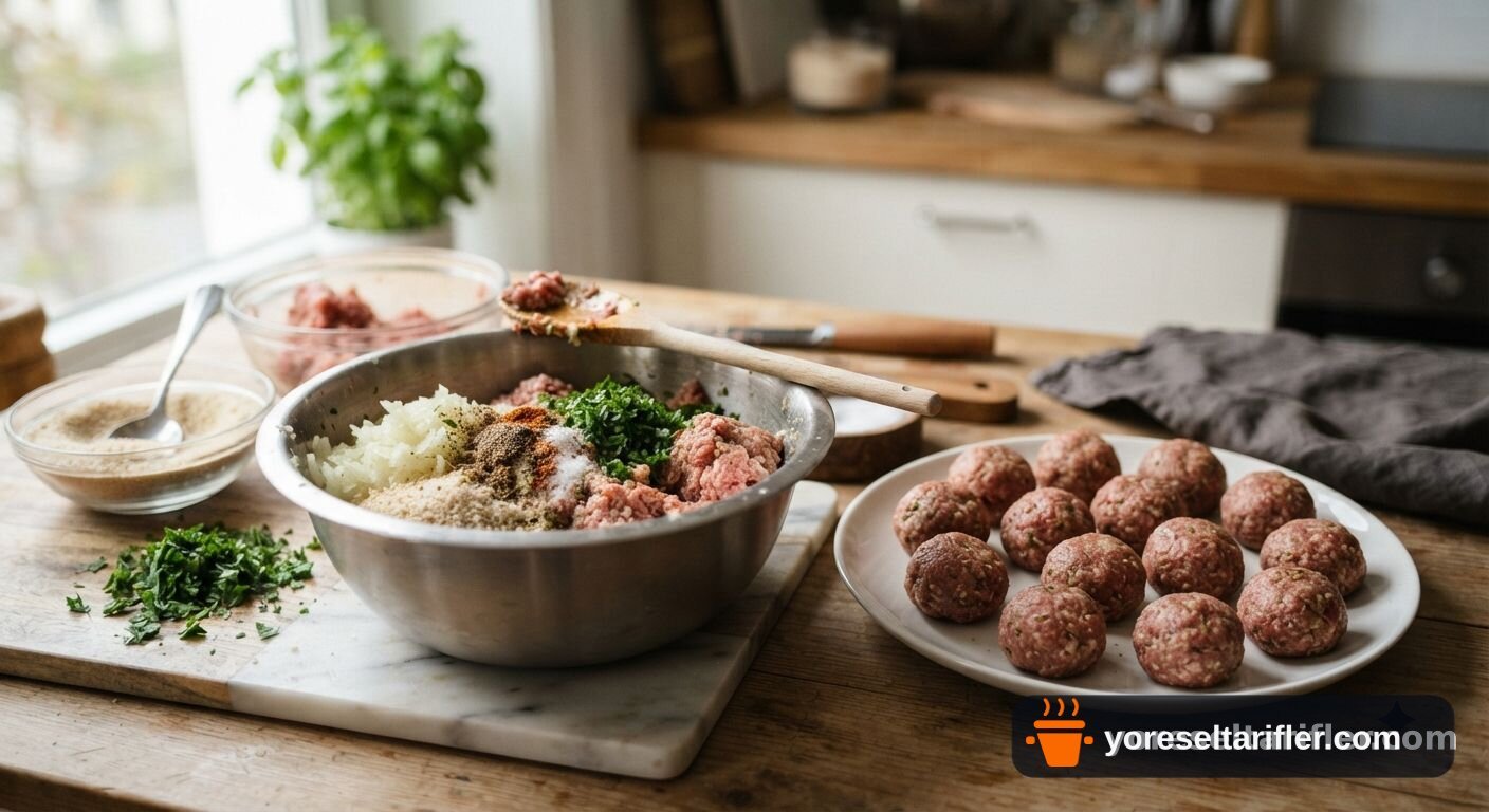 Avokado Yatağında Köfte Tarifi — Adım 3