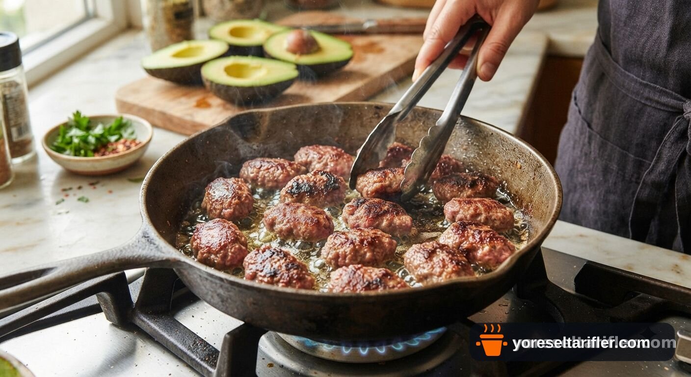 Avokado Yatağında Köfte Tarifi — Adım 4