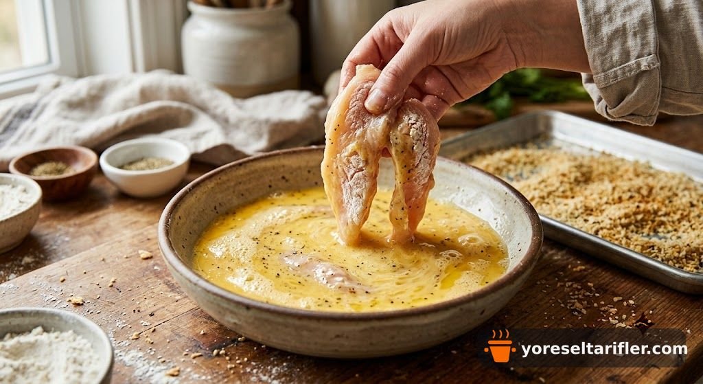 Badem Kaplı Çıtır Tavuk Tarifi — Adım 8