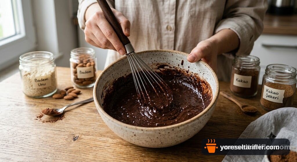 Badem Unu Fit Brownie Kurabiye Tarifi — Adım 2