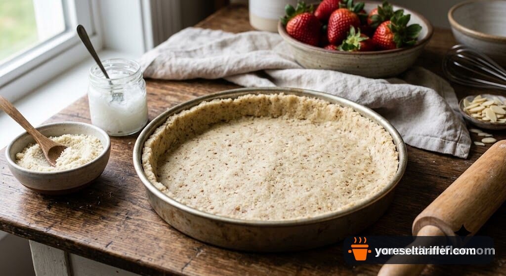 Badem Unu ile Çilekli Tart Tarifi — Adım 2