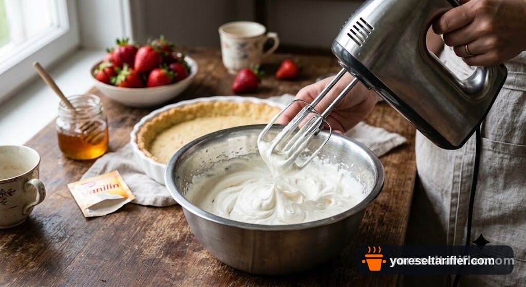 Badem Unu ile Çilekli Tart Tarifi — Adım 3
