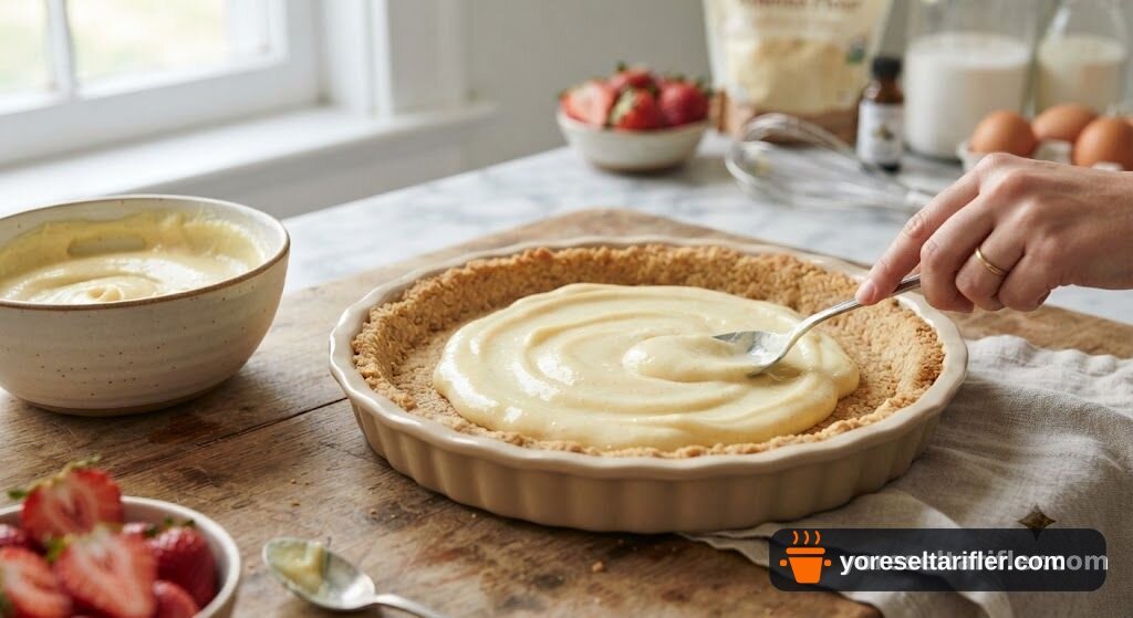 Badem Unu ile Çilekli Tart Tarifi — Adım 6