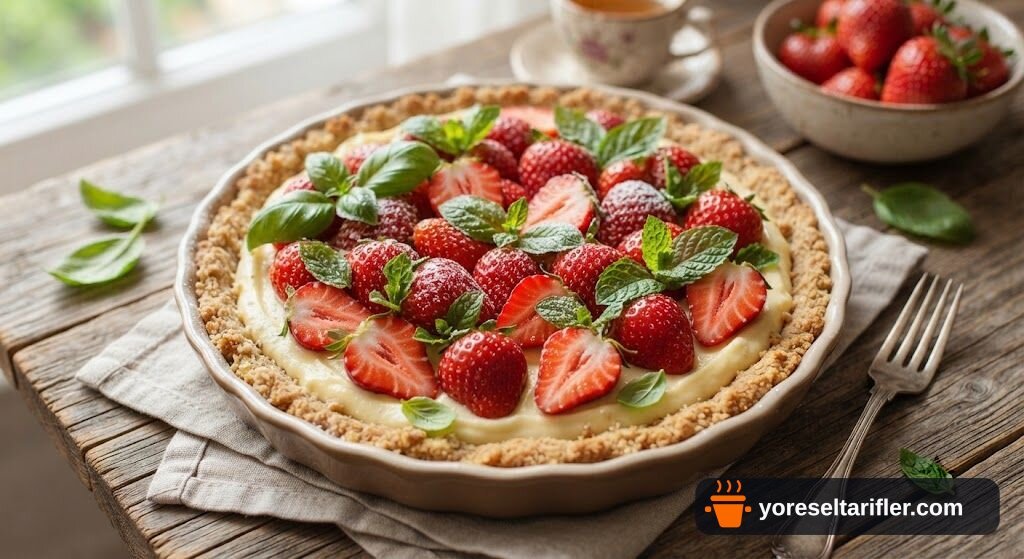 Badem Unu ile Çilekli Tart Tarifi — Adım 8