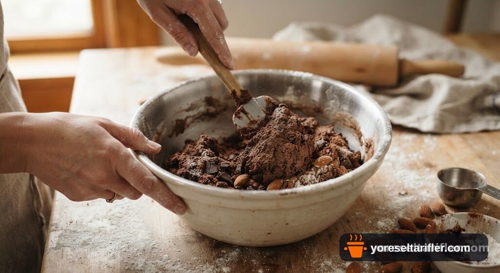 Bademli Çikolatalı Biscotti Tarifi — Adım 2