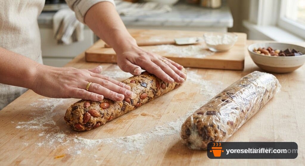 Bademli Çikolatalı Biscotti Tarifi — Adım 4