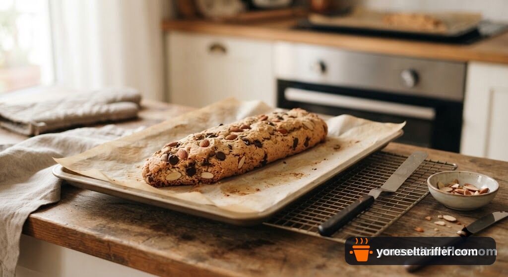 Bademli Çikolatalı Biscotti Tarifi — Adım 5