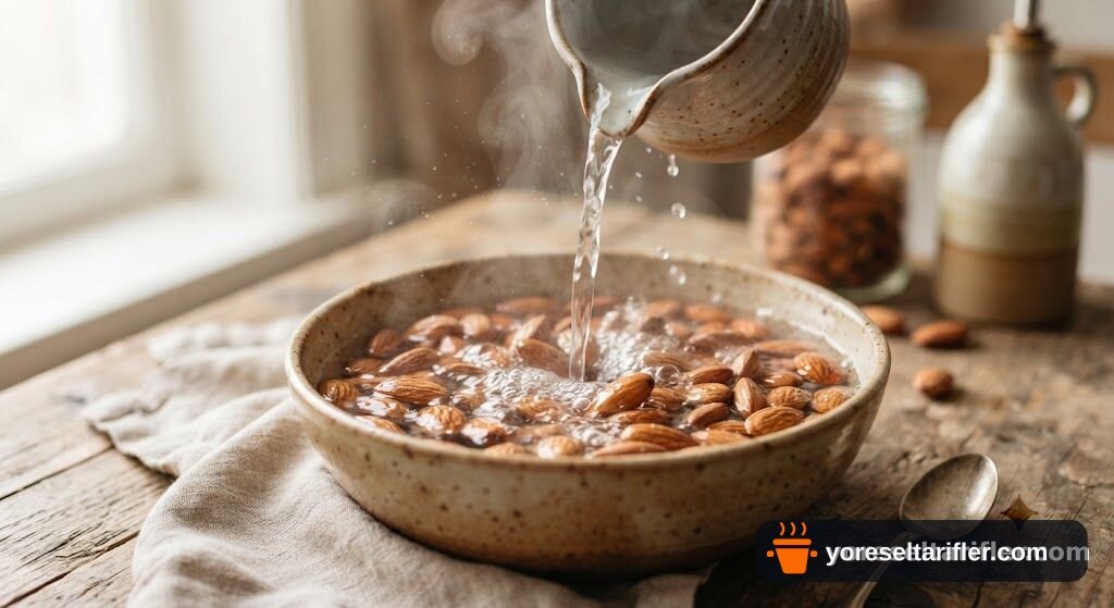 Bademli Karamelli Muhallebi Tarifi — Adım 1