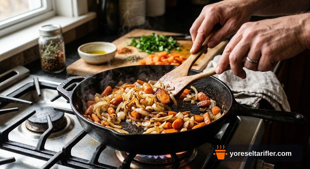 Baharatlı Havuçlu Soğanlı Omlet Tarifi — Adım 4