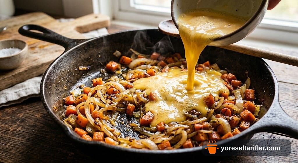 Baharatlı Havuçlu Soğanlı Omlet Tarifi — Adım 5