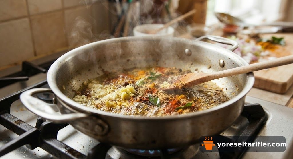 Baharatlı Patates Bezelye Köri Tarifi — Adım 1