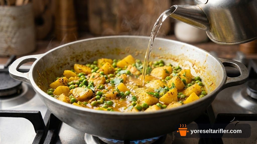 Baharatlı Patates Bezelye Köri Tarifi — Adım 3