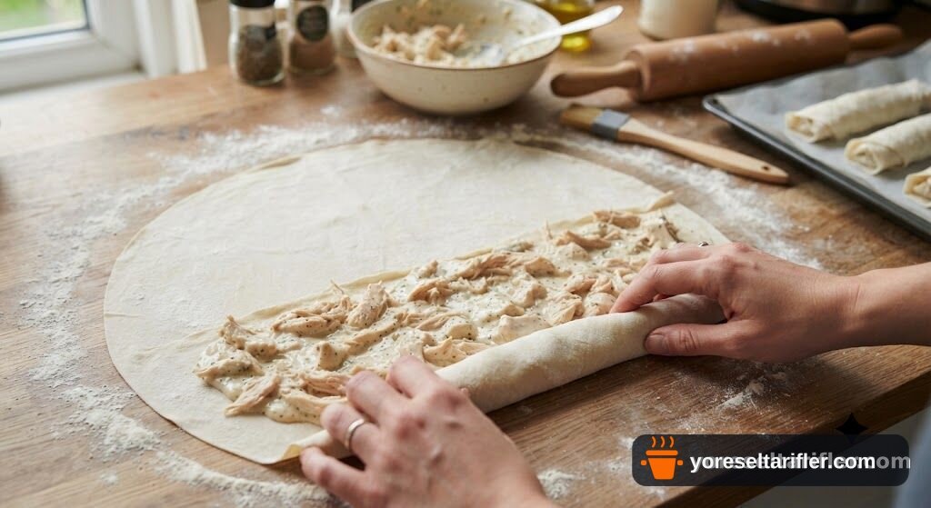 Beşamel Soslu Tavuklu Börek Tarifi — Adım 5