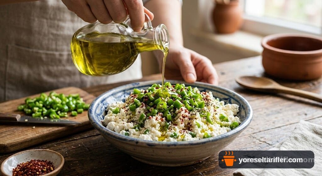 Biberli Çökelek Bastırması Tarifi — Adım 3