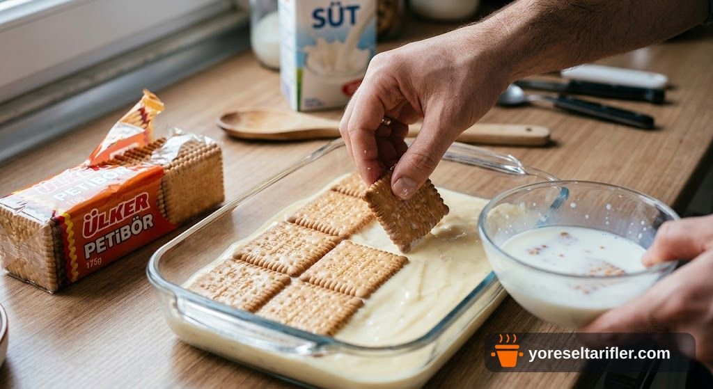 Bisküvili Kremşantımlı Yaş Pasta Tarifi — Adım 10