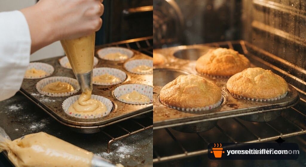 Bitter Çikolata ve Kahve Kremalı Cupcake Tarifi — Adım 3