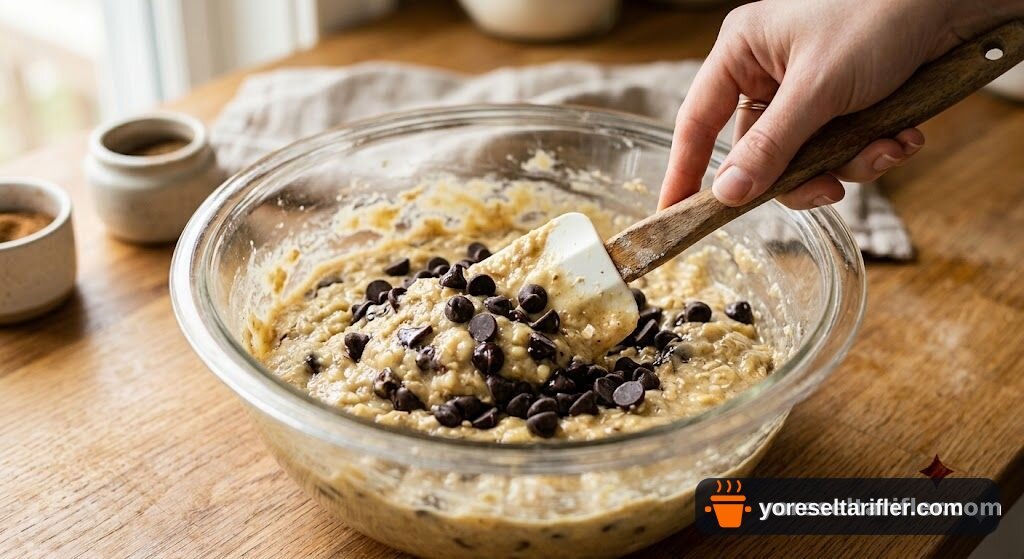 Bitter Çikolatalı Olgun Muzlu Glutensiz Banana Bread Tarifi — Adım 3