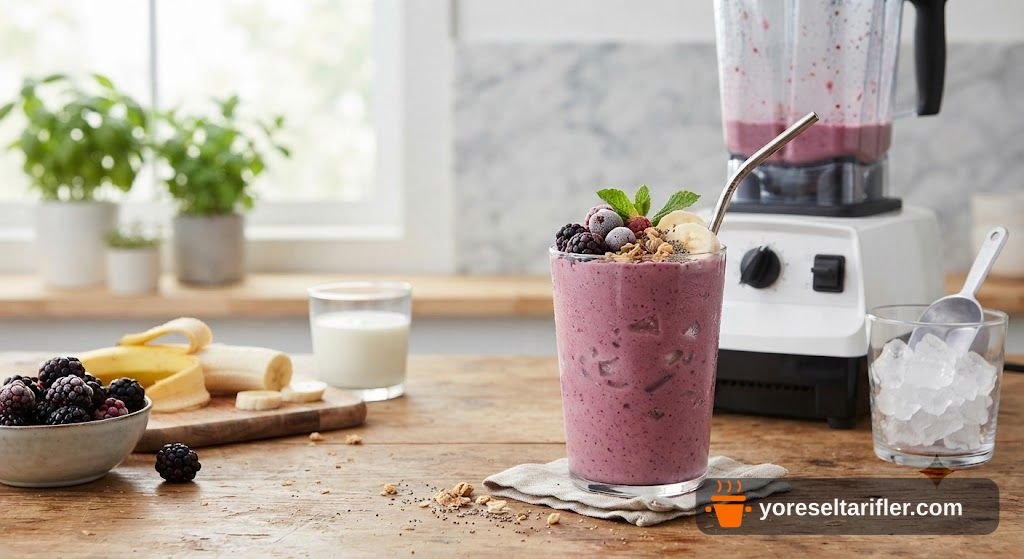 Böğürtlen Muz Smoothie Tarifi — Adım 4