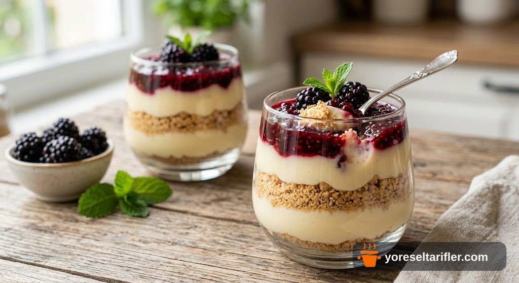 Böğürtlen Soslu Yumuşacık Muhallebi Tarifi — Adım 5