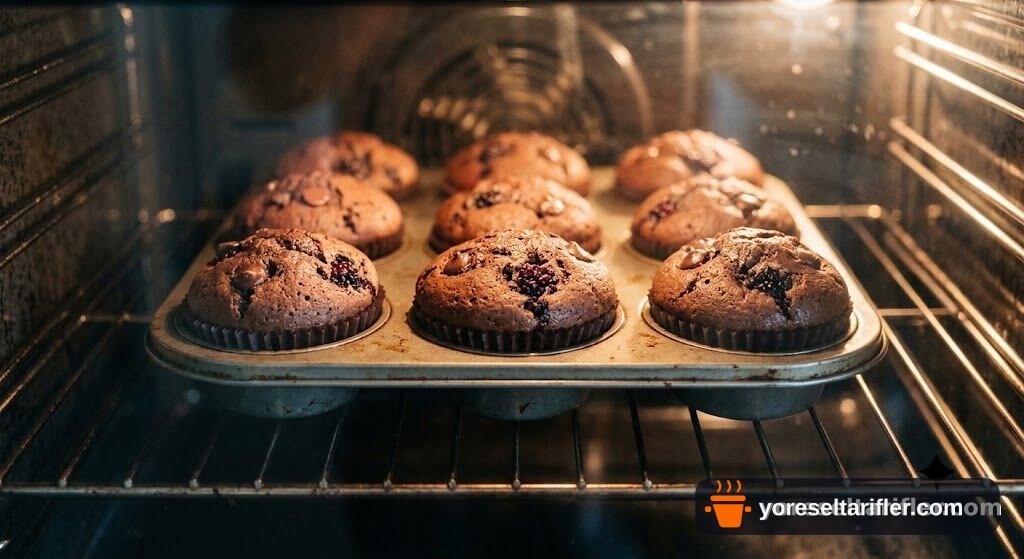 Böğürtlenli Çikolatalı Cupcake Tarifi — Adım 5