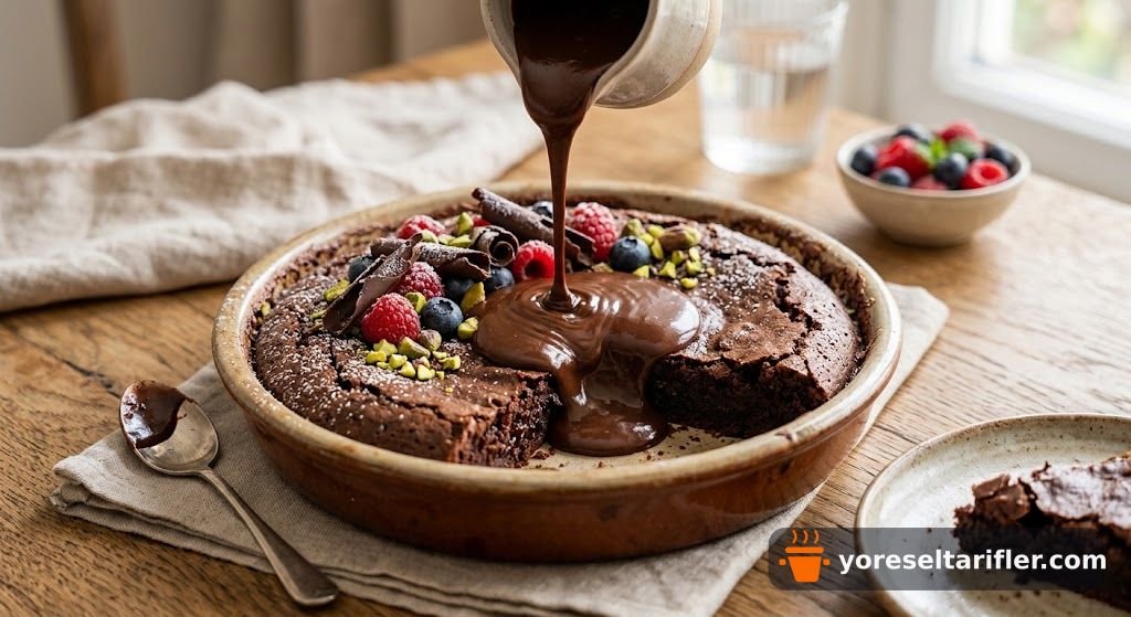Bol Kakaolu Çikolata Şelalesi Tart Tarifi — Adım 4