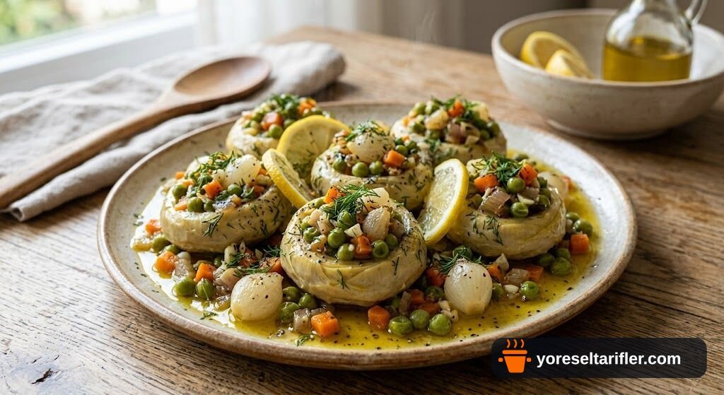 Bol Malzemeli Zeytinyağlı Enginar Kalbi Tarifi — Adım 6