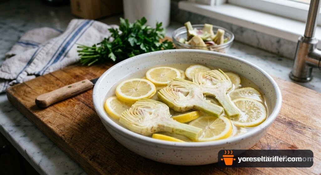 Bol Malzemeli Zeytinyağlı İç Baklalı Enginar Tarifi — Adım 1
