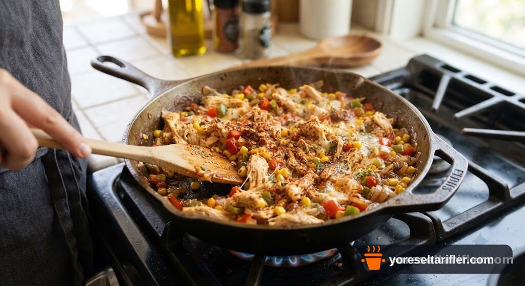 Bol Peynirli Tavuklu Quesadilla Tarifi — Adım 3