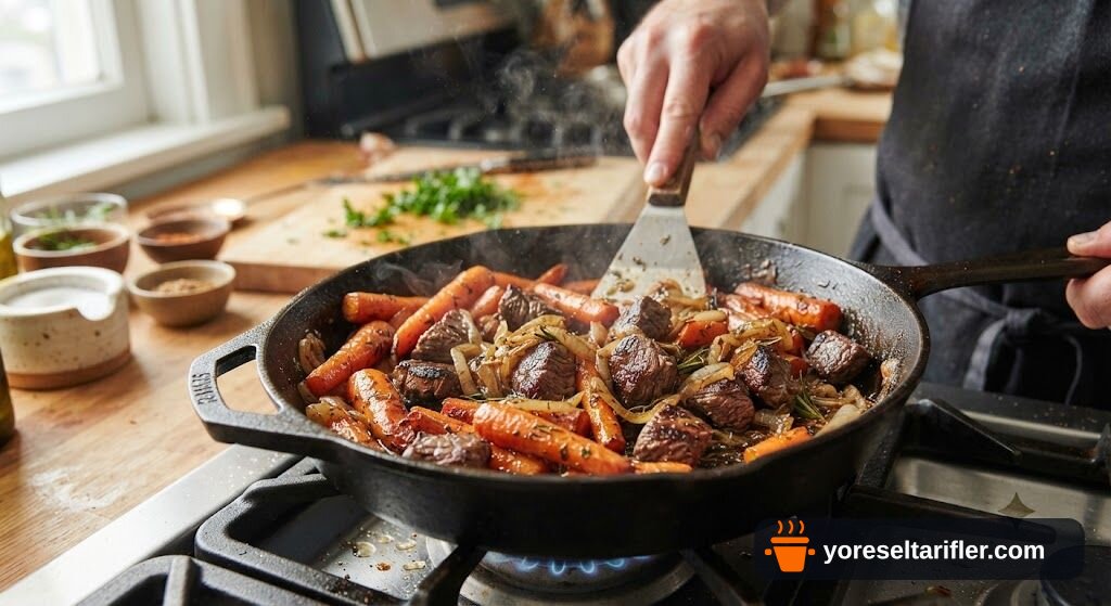 Bol Sarımsaklı Etli Özbek Pilavı Tarifi — Adım 5