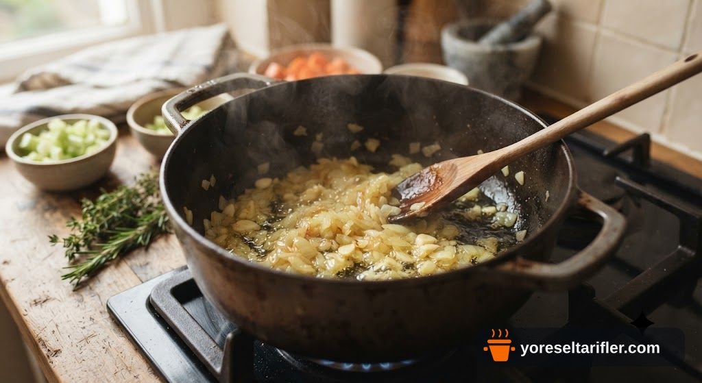 Bol Sebzeli Minestrone Çorbası Tarifi — Adım 1