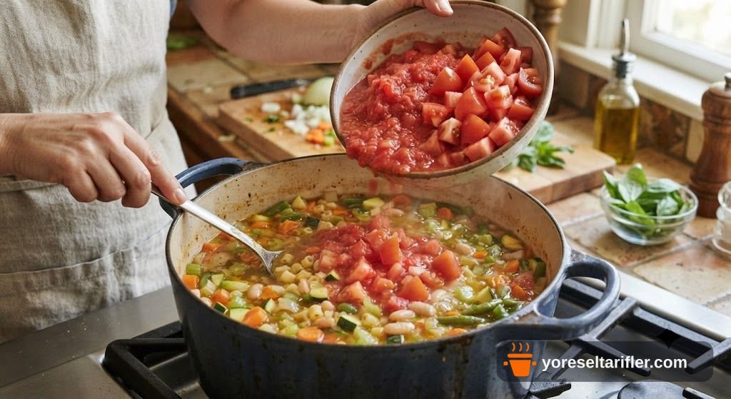 Bol Sebzeli Minestrone Çorbası Tarifi — Adım 2