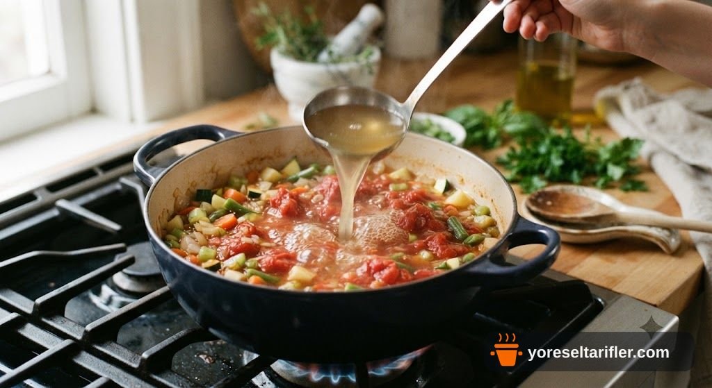 Bol Sebzeli Minestrone Çorbası Tarifi — Adım 3
