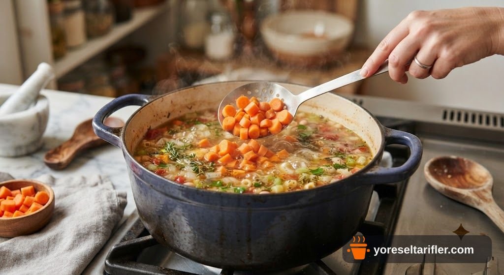 Bol Sebzeli Minestrone Çorbası Tarifi — Adım 4