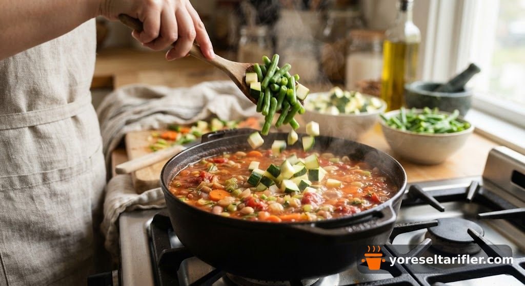 Bol Sebzeli Minestrone Çorbası Tarifi — Adım 5