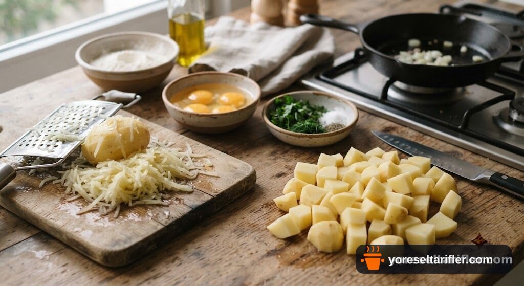 Börek Tadında Patatesli Omlet Tarifi — Adım 1