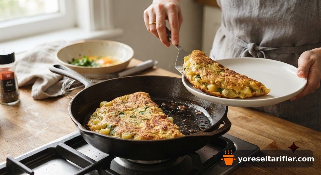 Börek Tadında Patatesli Omlet Tarifi — Adım 4